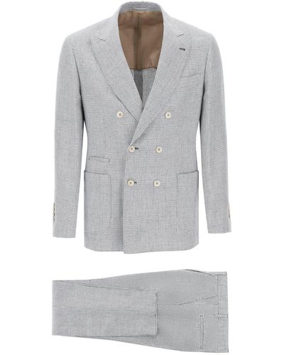 Brunello Cucinelli Linen Tailored Dress For - Grey