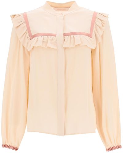 See By Chloé See By Chloe Frilly Silk Shirt - Multicolor