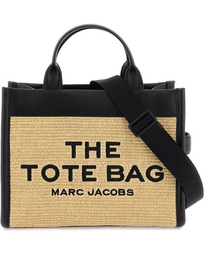 Marc Jacobs Raffia The Medium Tote Bag - Metallic