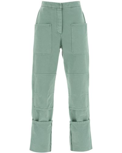 Max Mara Workwear Trousers By Fac - Green