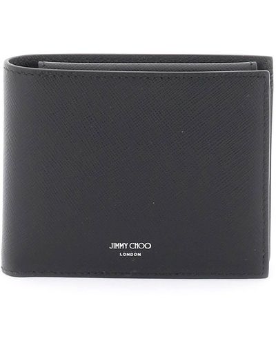 Jimmy Choo Portafoglio Bifold In Pelle - Nero