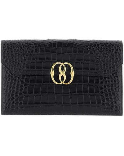 Bally Emblem Clutch - Black