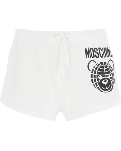 Moschino Shorts sportivi con orsacchiotto - Bianco