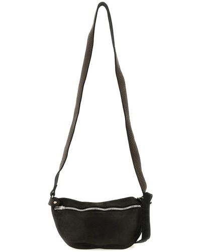 Guidi Horse Leather Crossbody Bag - Black