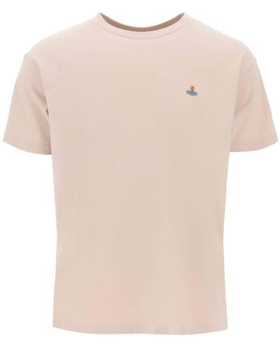 Vivienne Westwood T Shirt Classica Con Logo Orb - Neutro