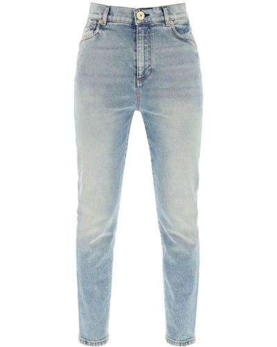 Balmain Jeans slim a vita alta - Blu