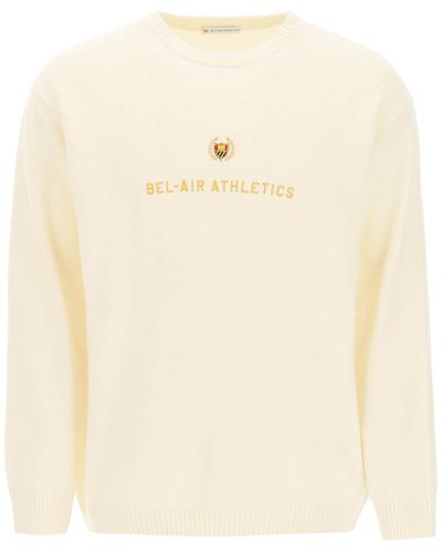 BEL-AIR ATHLETICS Academy Crest Sweater - Natural