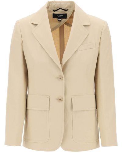 Weekend by Maxmara Cotton And Linen Dattero Bl - Natural