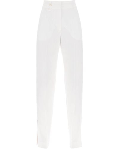 Jacquemus 'le Pantalon Tibau' Slit Pants - White
