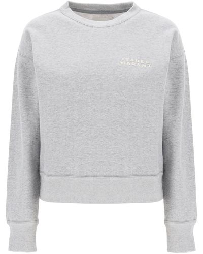 Isabel Marant Shad Sweatshirt With Logo Embroidery - Grey