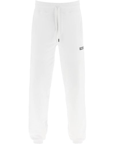 Gcds Sweatpants With Logo Detail - White