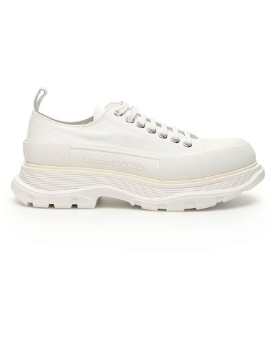 Alexander McQueen Tread Slick Canvas Sneaker - White