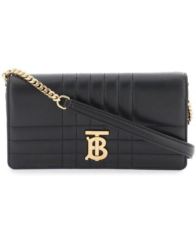 Burberry Quilted Leather Mini 'lola' Bag - Black