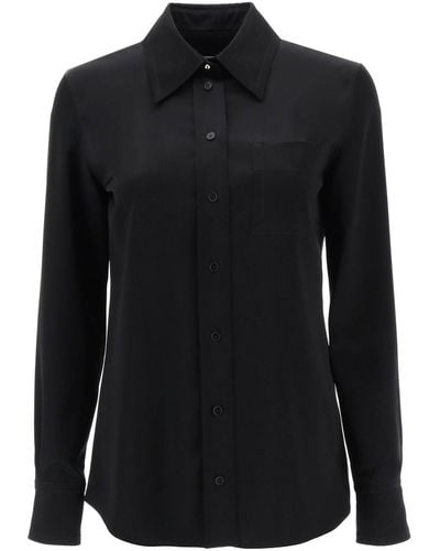 Lanvin Satin Pocket Shirt - Black