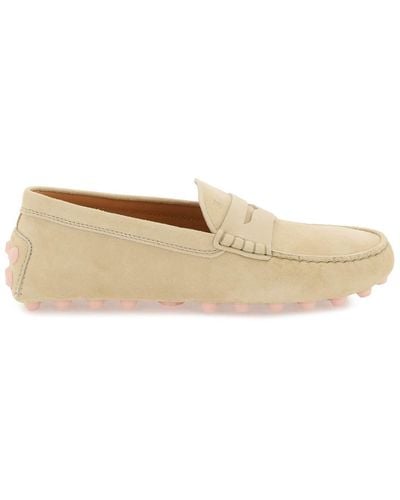 Tod's Gommino Bubble Leather Loafers - Natural