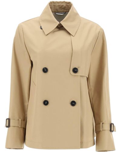 Weekend by Maxmara Biglia Short Double-breasted Trench Coat - Natural