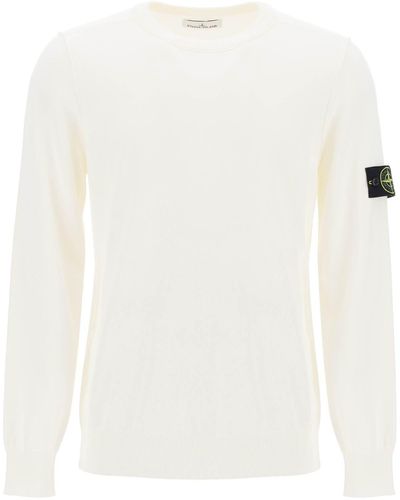 Stone Island Organic Cotton Sweater - White