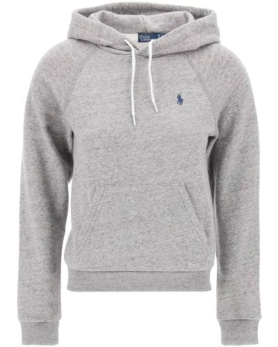 Polo Ralph Lauren Hooded Sweatshirt With Embroidered Logo - Gray
