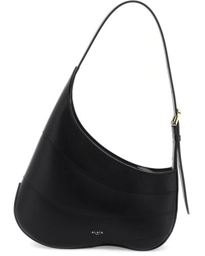 Alaïa Hobo Wave Shoulder Bag - Black