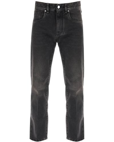 Fendi Regular Jeans With Tailored Crease - Gray