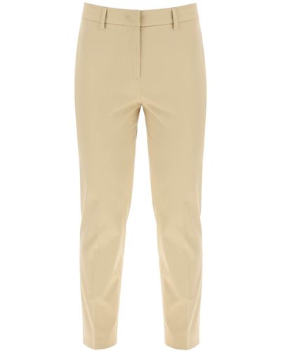 Weekend by Maxmara Cecco Cotton Stretch Cigarette Trousers - Natural