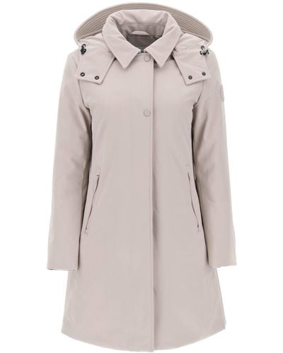 Woolrich Firth Softshell Down Parka With Detachable Hood - Gray