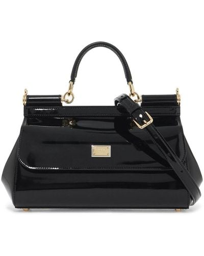 Dolce & Gabbana Extended Sicily Handbag With Elong - Black