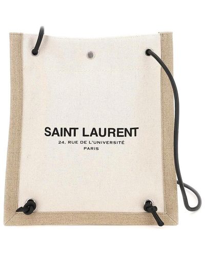 Saint Laurent Flat Crossbody Bag - Natural