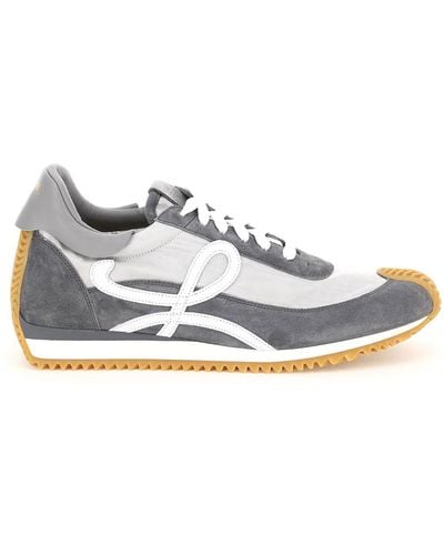 Loewe Flow Runner Trainers In Leather And Nylon - White