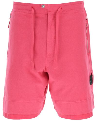 Stone Island Shadow Project Speckled Jersey Shorts - Pink