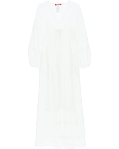 Max Mara Studio 'nemi' Ramie Long Dress - White