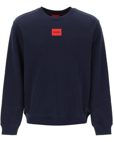 HUGO Regular Fit Light Sweatshirt - Blue