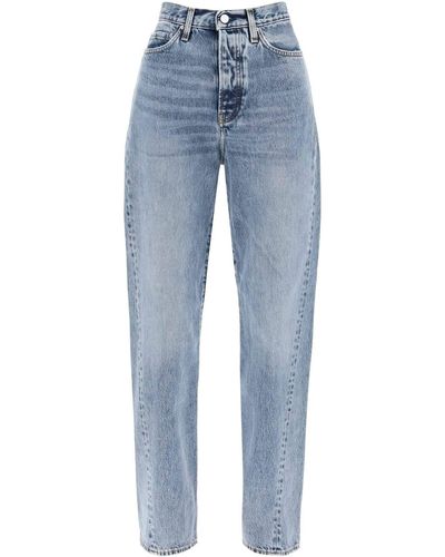 Totême Jeans Straight Twisted Seam - Blu