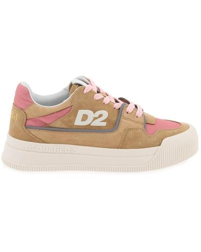 DSquared² Suede New Jersey Trainers In Leather - Multicolour