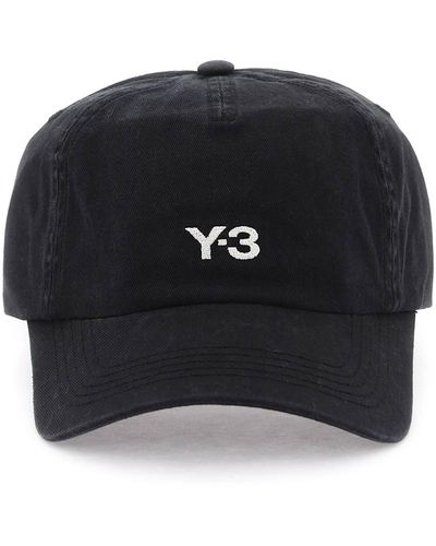 Y-3 Hat With Curved Brim - Black