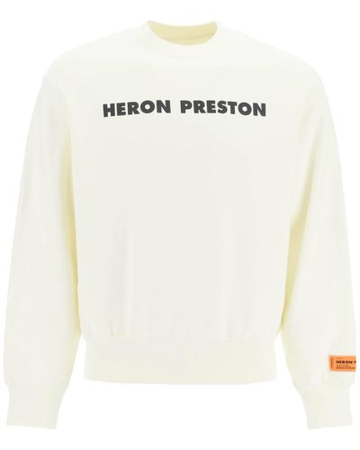 Heron Preston FELPA GIROCOLLO 'THIS IS NOT' - Bianco