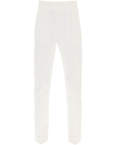Moncler Cotton Cigarette Pants - White