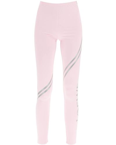 Loewe Leggings With Reflective Logo - Pink