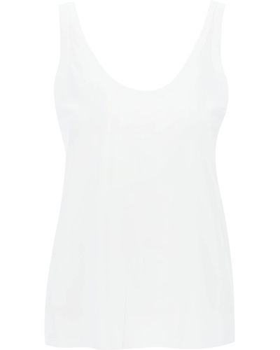 The Row Aika Sleeveless Jersey Top For - White