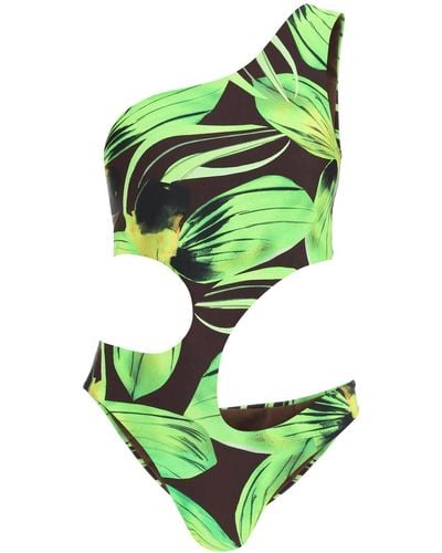 Louisa Ballou 'Carve' One-Piece Swimsuit With Cut Outs - Green