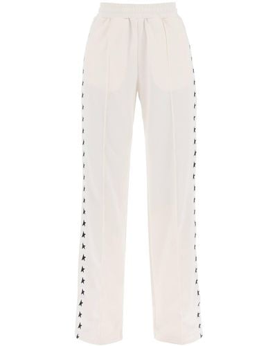 Golden Goose Dorotea Track Trousers With Star Bands - White
