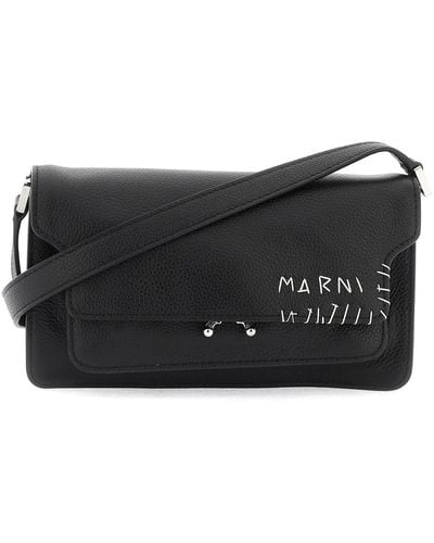 Marni East/West Soft Trunk Shoulder Bag - Black
