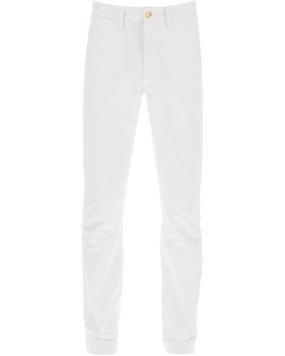Polo Ralph Lauren Pantaloni Chino In Cotone - Bianco