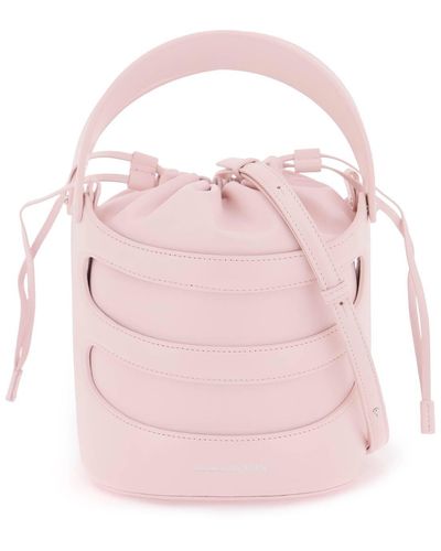 Alexander McQueen Bocket Bag by the Rise Want Borse - Rosa
