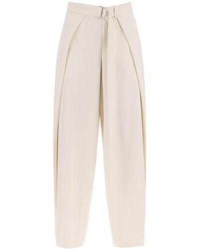 Ami Paris Ami Paris Wide Fit Pants With Floating Panels - White