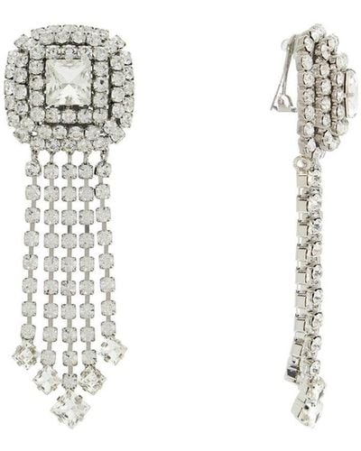 Alessandra Rich Dangling Clip-On Earrings - Metallic