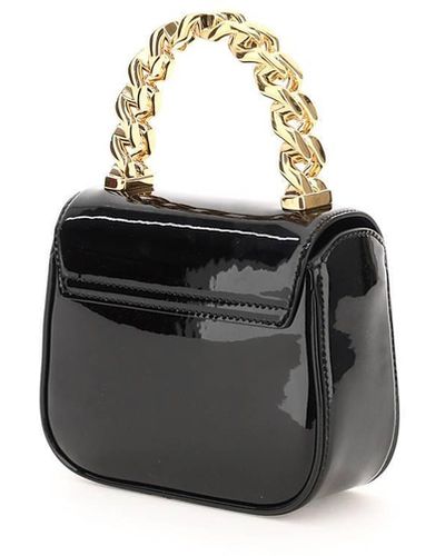 Versace Patent Leather 'La Medusa' Mini Bag - Black