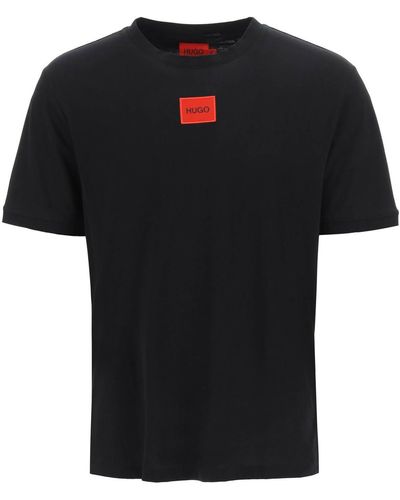 HUGO Diragolino Logo T Shirt - Black
