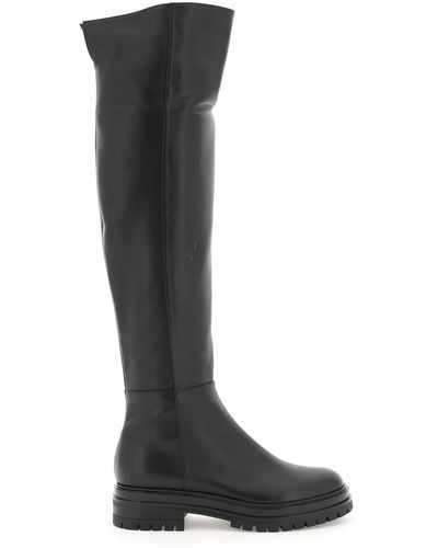 Gianvito Rossi Leather Quinn Over-the-knee Boots - Black
