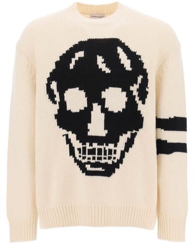 Alexander McQueen Pullover Skull in lana e cashmere - Nero